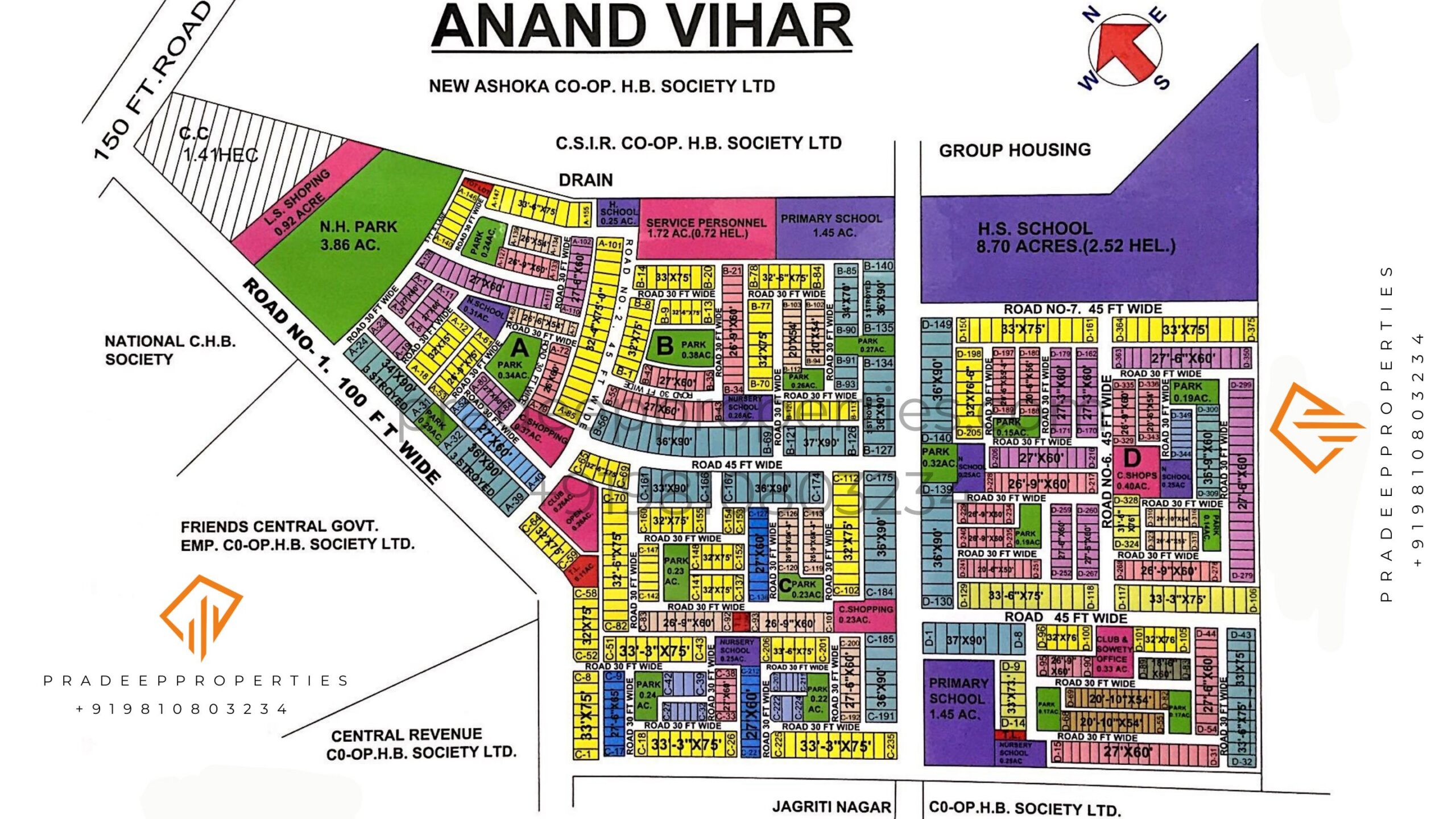 Anand Vihar Colony Layout Map