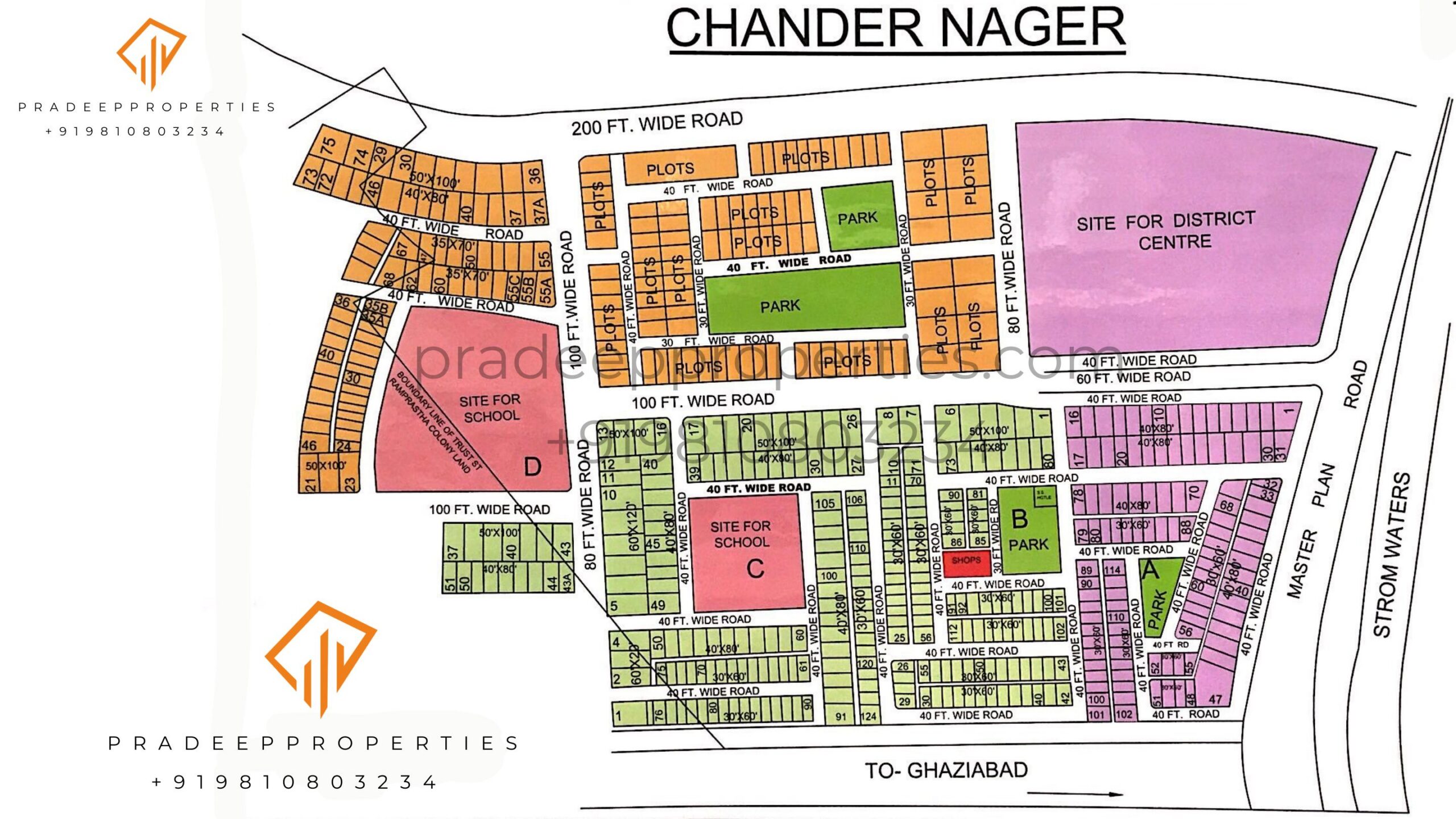 Chander Nagar Colony Layout Map