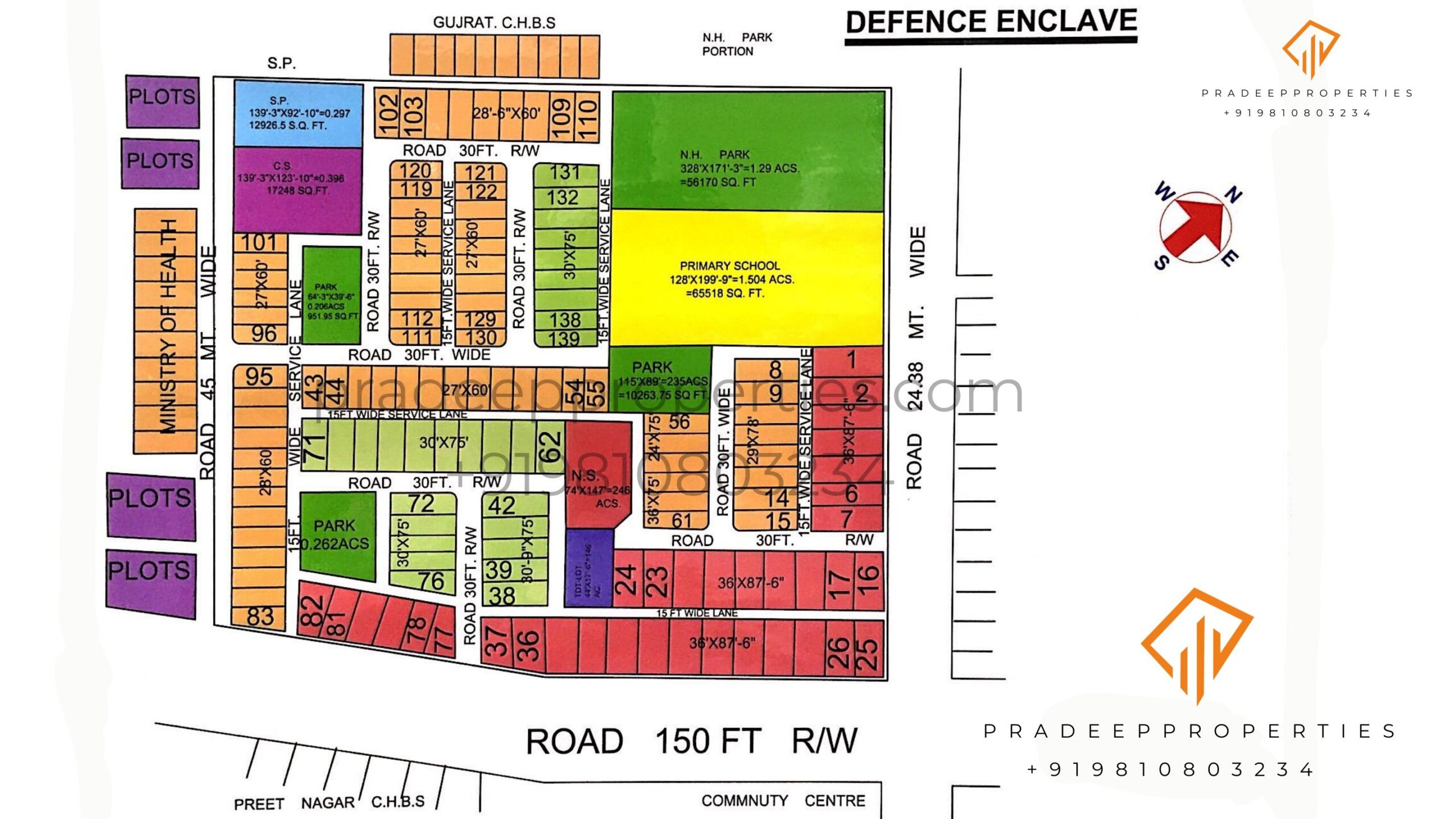 Defence Enclave Colony Layout Map