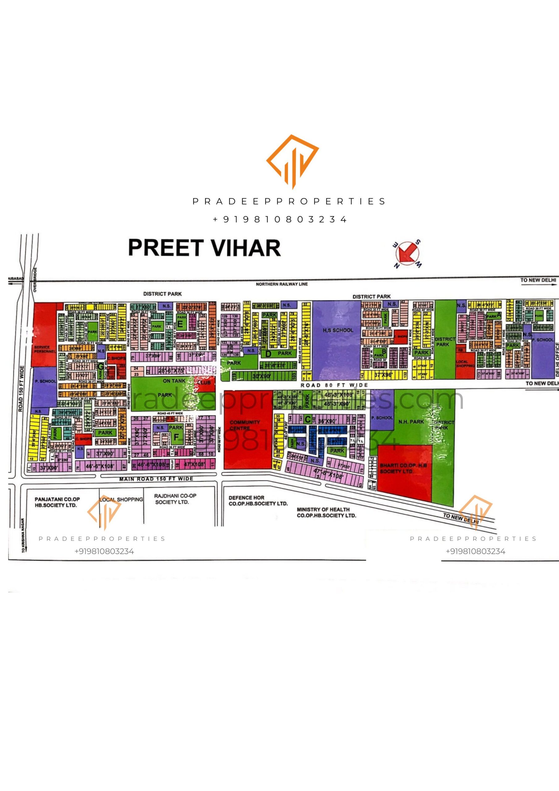 Preet Vihar Colony Layout