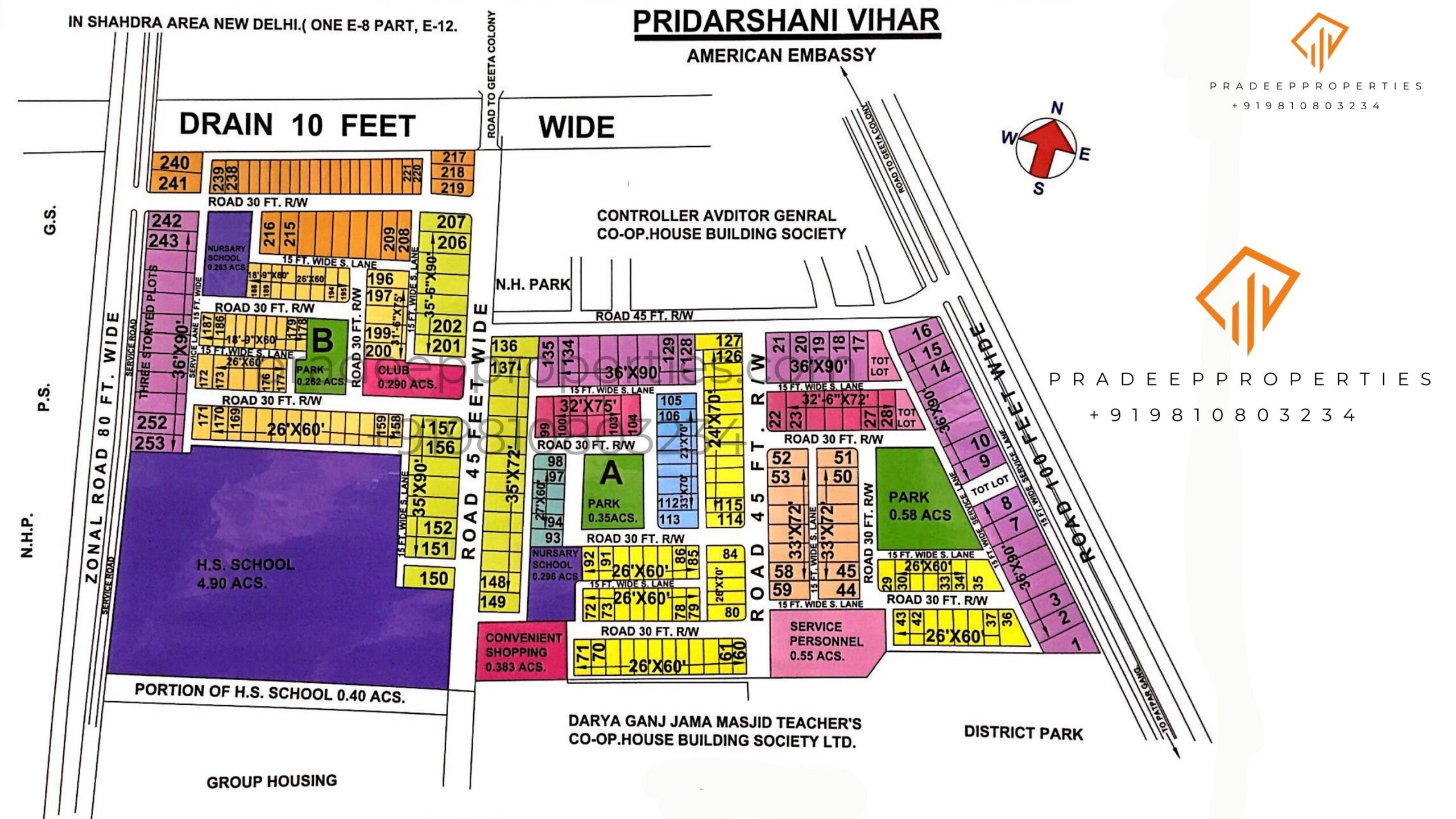 Priyadarshani Vihar Colony Layout Map
