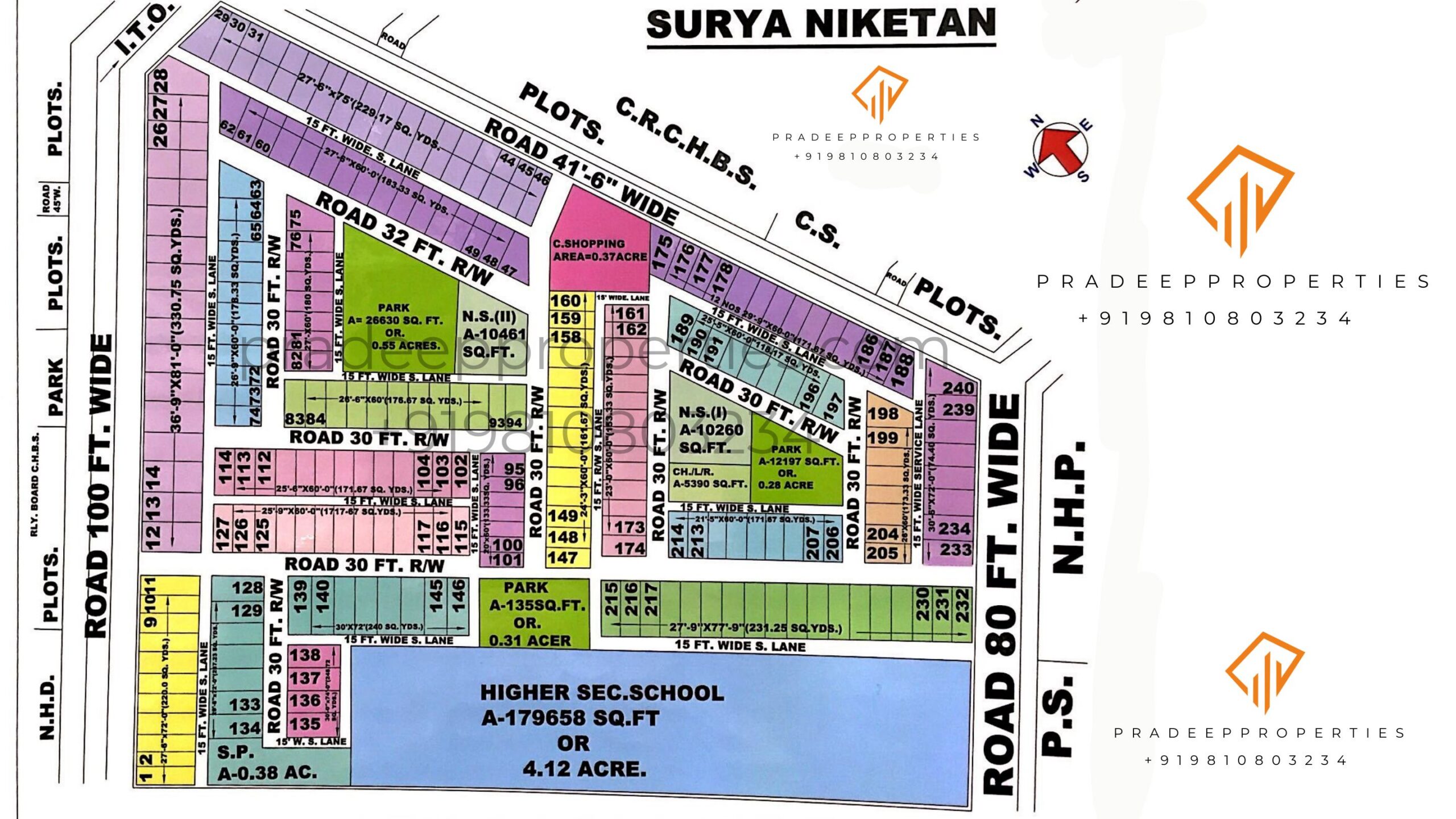 Surya Niketan Colony Layout Map