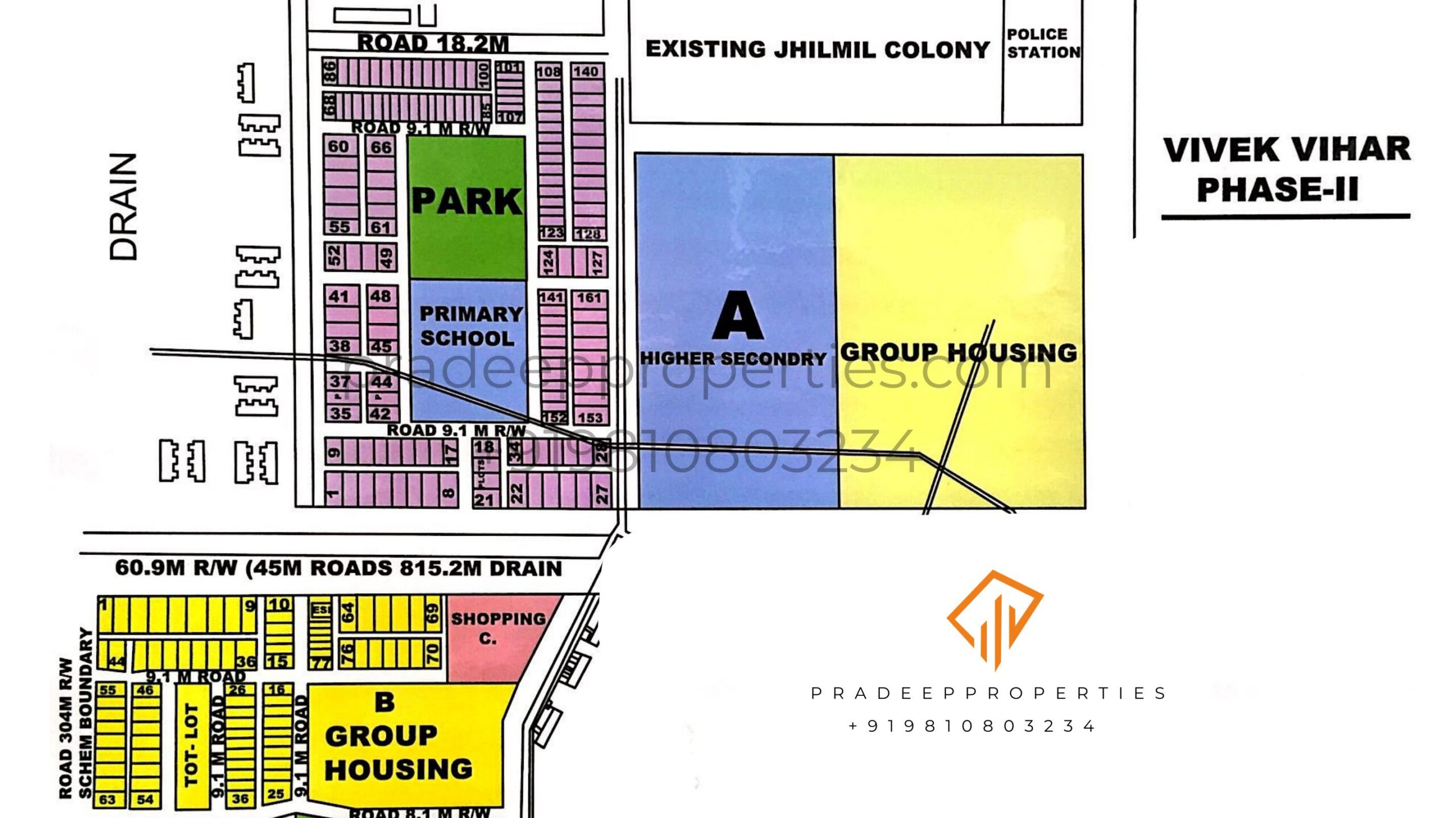 Vivek Vihar Phase 2 Colony Layout